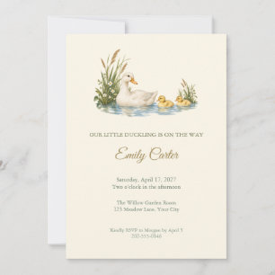 Duck Family Meadow Baby Shower Invitation