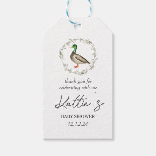Duck favour tag, Mallard Favour tag,  Gift Tags