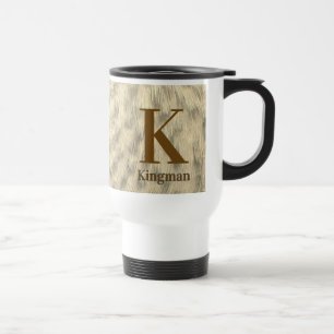 Duck Feather Nature Photography Monogram Travel Mug