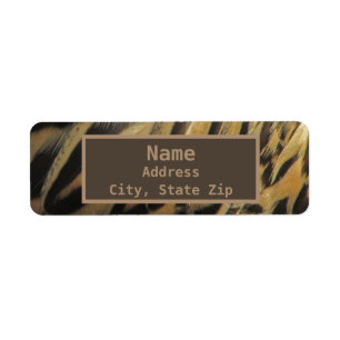 Duck Feather Pattern Elegant Golden Brown Nature