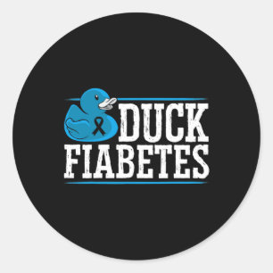 Duck Fiabetes Diabetes Awareness Month Insulin Pan Classic Round Sticker