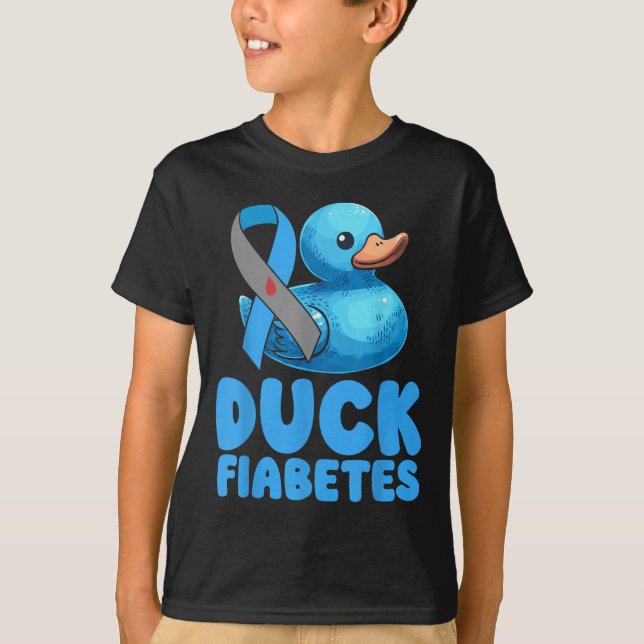Duck Fiabetes Diabetes Awareness Month Insulin Pan T-Shirt (Front)