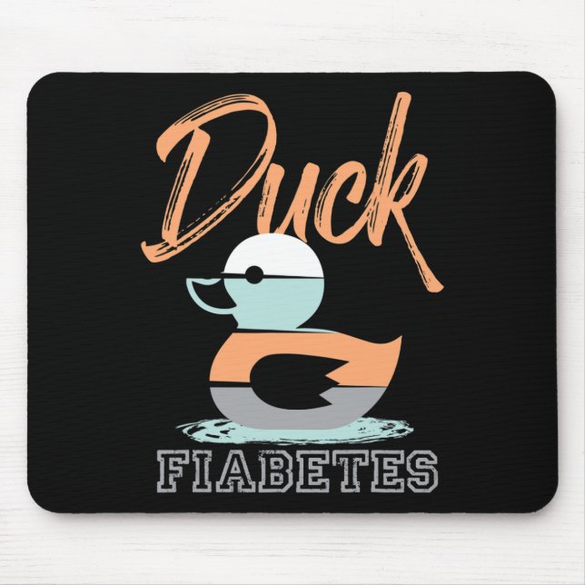 Duck Fiabetes Diabetes Awareness  Mouse Mat (Front)