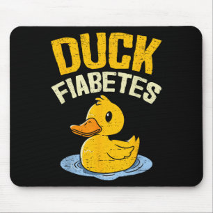Duck Fiabetes Funny Duck Diabetes Awareness Men Wo Mouse Mat
