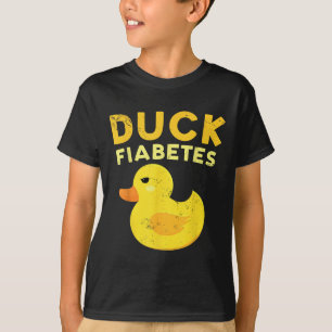 Duck Fiabetes Funny Yellow Duck Awareness Duck Hum T-Shirt