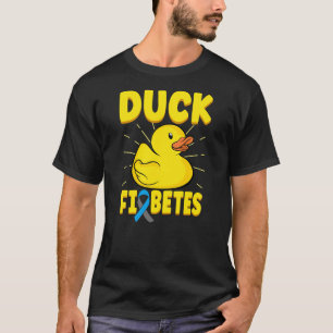 Duck Fiabetes Funny Yellow Duck Diabetic Diabetes  T-Shirt