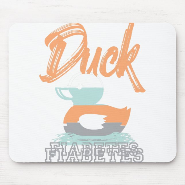 Duck Fiabetes t Diabetes Awareness Day T1D Mouse Mat (Front)