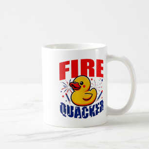 Duck Firequacker Patriotic Funny Independence 4th Coffee Mug
