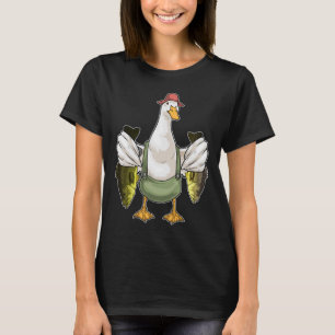 Duck Fisher Fish Fishing T-Shirt