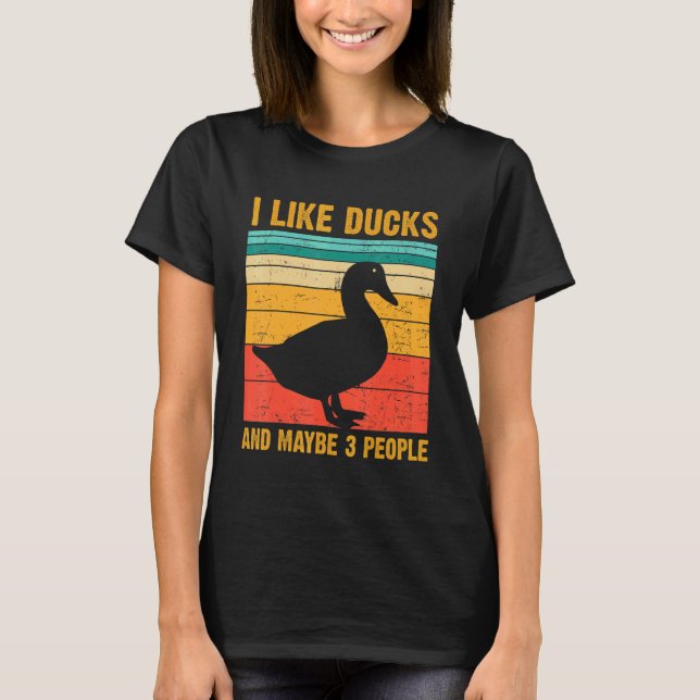 Duck For Girls Kids Farmer Hunting Duck  1 T-Shirt (Front)