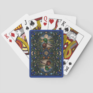 Duck, Freshwater Marsh Stained Glass Playing Cards