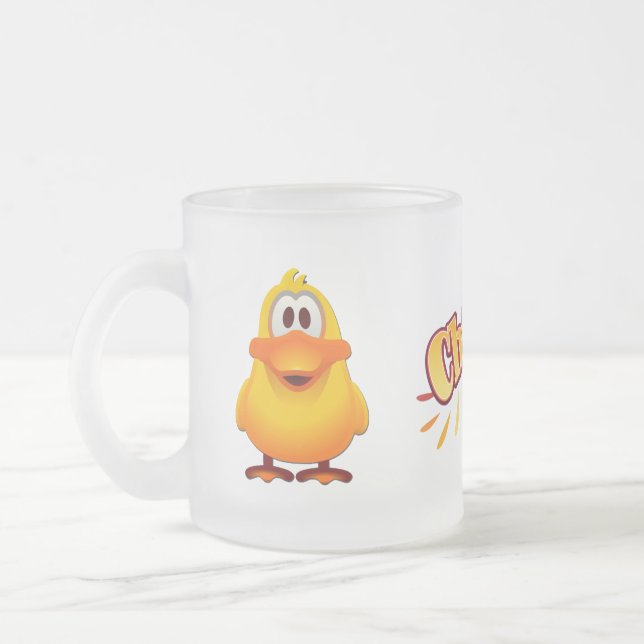 Duck Frosted Glass Mug (Left)