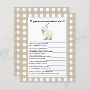 Duck - games - 20 questions about the parents