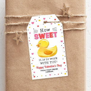 Duck Gift Tags, Coworker Valentine's Tag