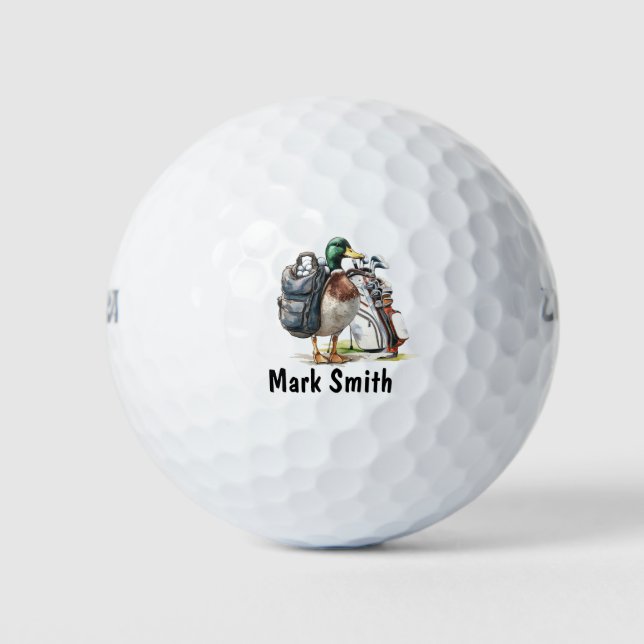 Duck golfer  golf balls (Front)
