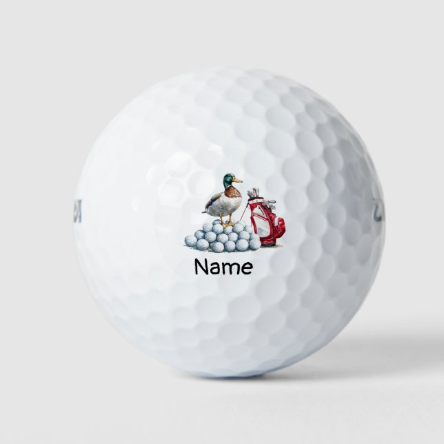 Duck golfer is golfing golf balls (Front)