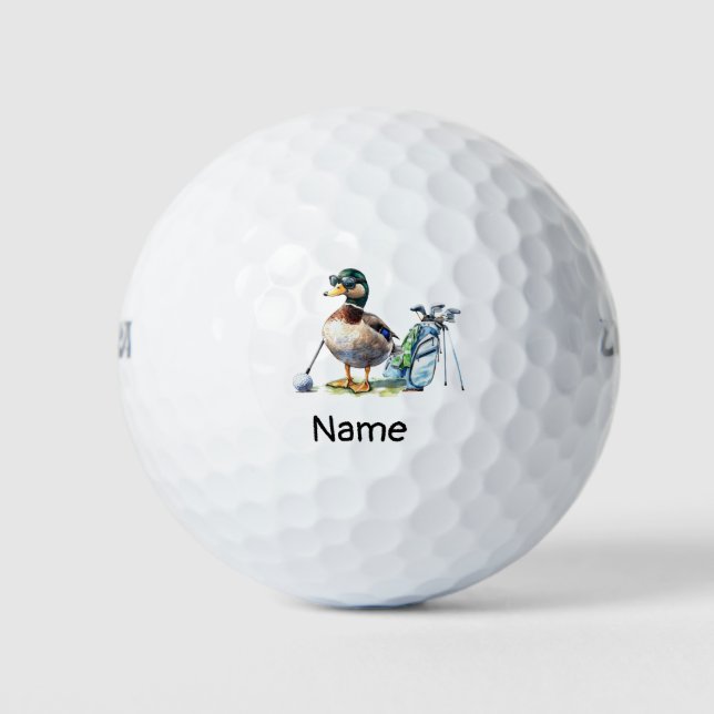 Duck golfer is golfing golf balls (Front)