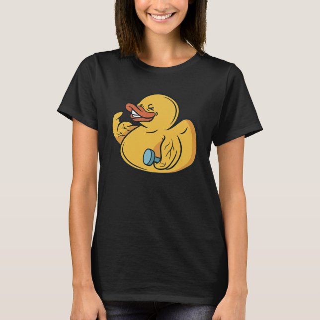 Duck Gym Workout Muscles T-Shirt (Front)