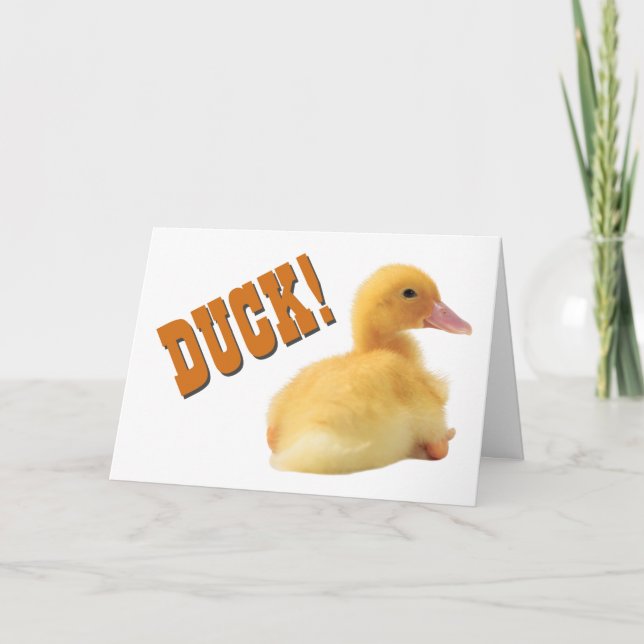 Duck Happy Birthday Card (Front)