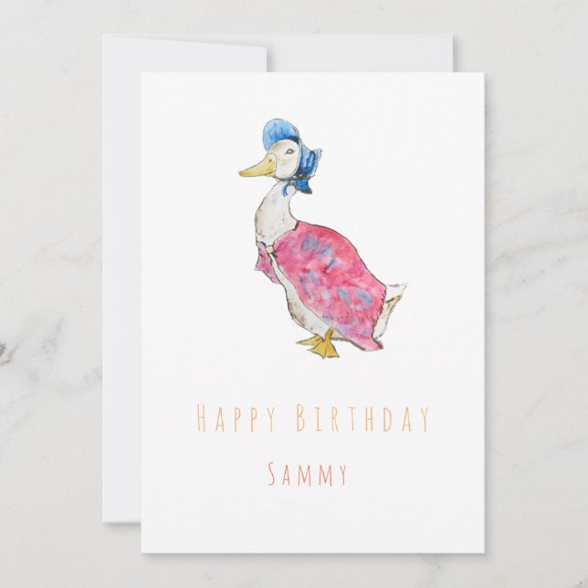 Duck Happy birthday greeting card  (Front)
