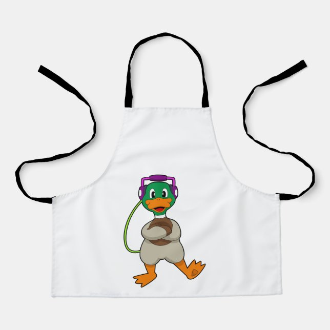 Duck Headphone Music Apron (Front)