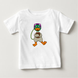 Duck Headphone Music Baby T-Shirt