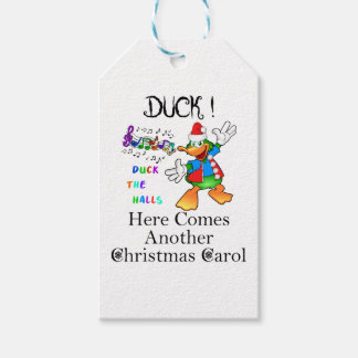 Duck! Here Comes Another Christmas Carol Ornament Gift Tags