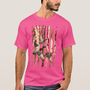 Duck Hunter American Flag Waterfowl Hunting Bottom T-Shirt