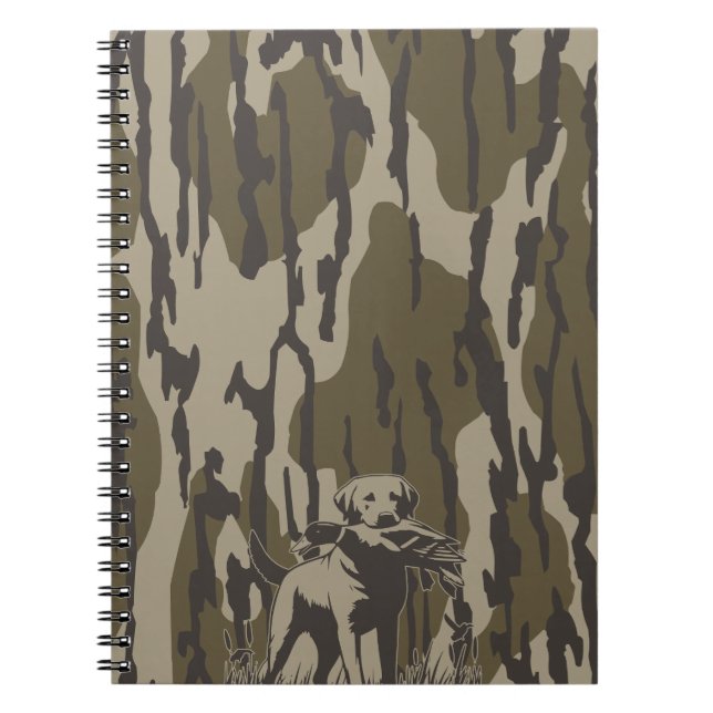 Duck Hunter Dog Forest Waterfowl Bottomland Camo Notebook (Front)
