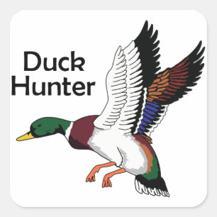 Duck Hunter Square Sticker