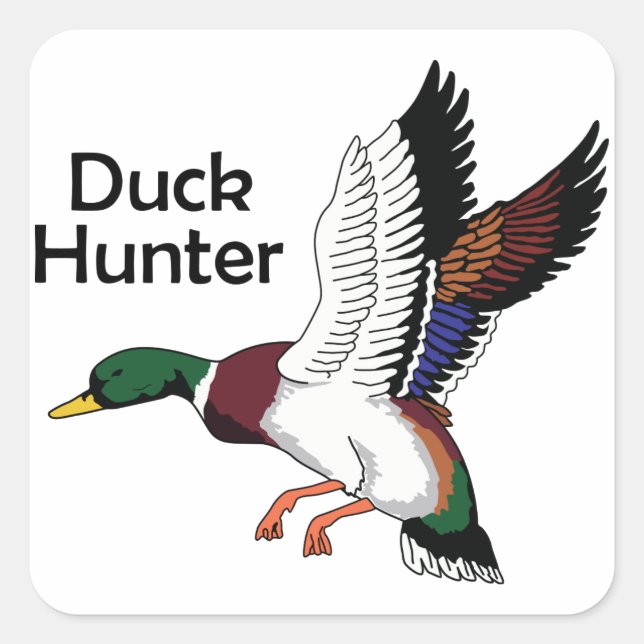 Duck Hunter Square Sticker (Front)