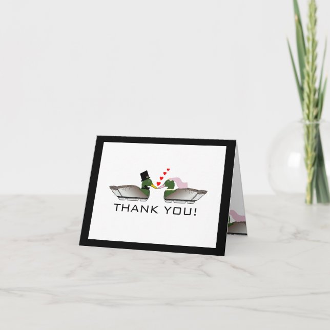 Duck Hunter Wedding Thank You Card (Front)