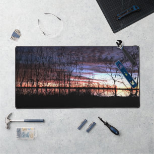 Duck Hunters Witness the Sunrise Desk Mat