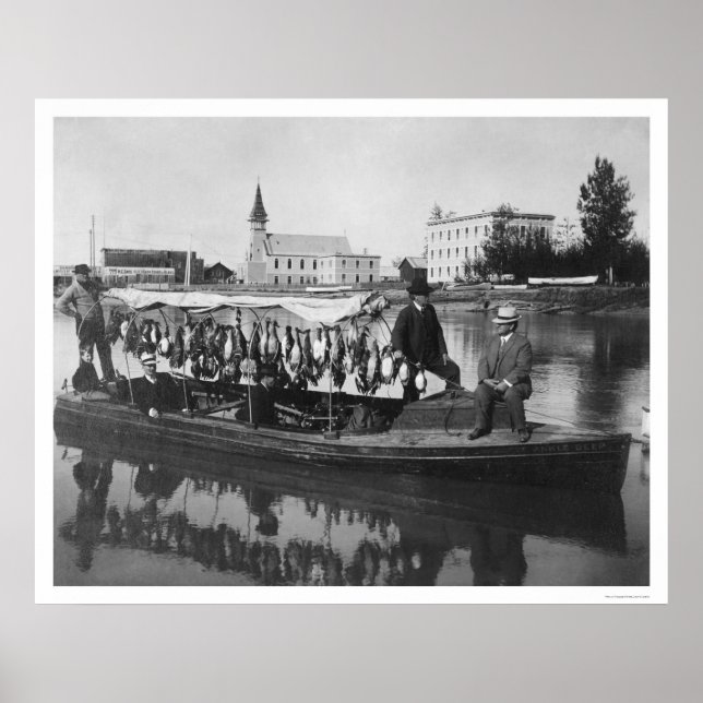 Duck Hunting Alaska Photo 1912 Poster (Front)