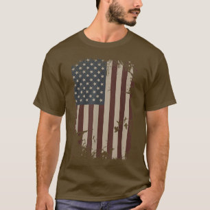 Duck Hunting American Flag Vintage Hunter Duck Gif T-Shirt