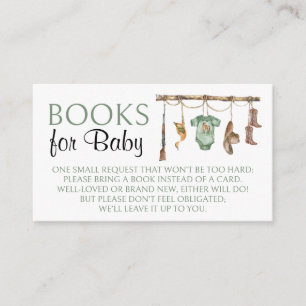 Duck Hunting Baby Shower Books for baby Enclosure Card