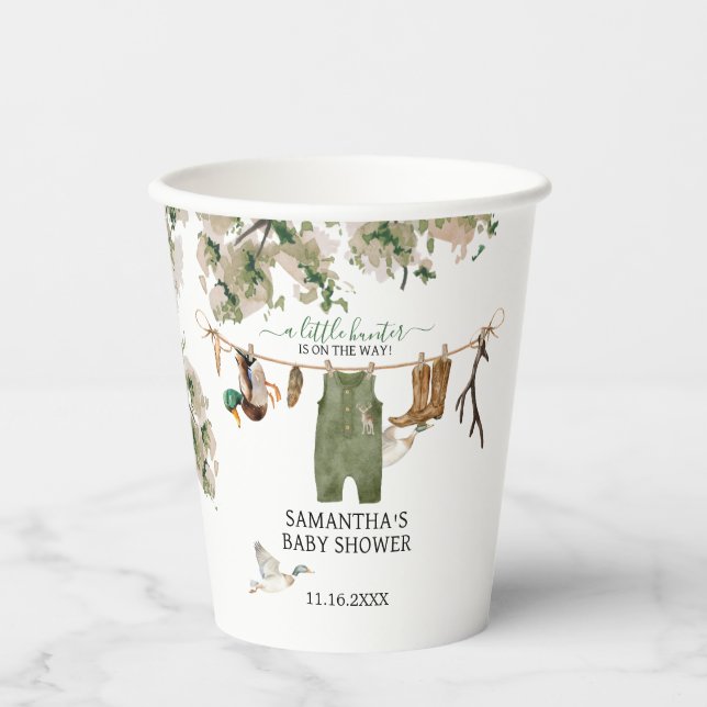 Duck Hunting Baby Shower Paper Cups (Front)