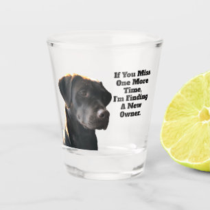 Duck Hunting Bird Dog Funny Quote Labrador Shot Glass