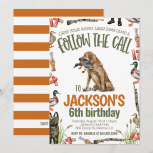 Duck Hunting Birthday Invitation