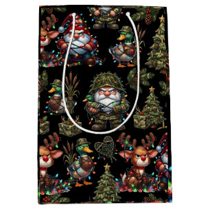 Duck Hunting Camo Gnomes Medium Gift Bag