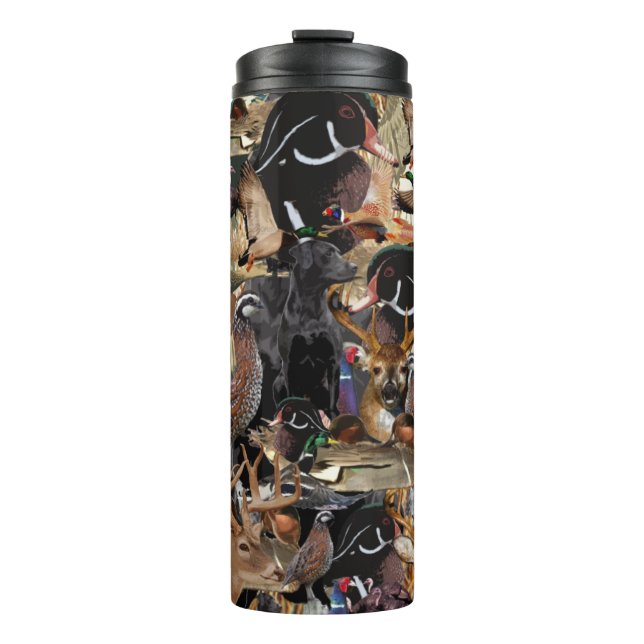 Duck Hunting, Deer Hunting, Camouflage Thermal Tumbler (Front)