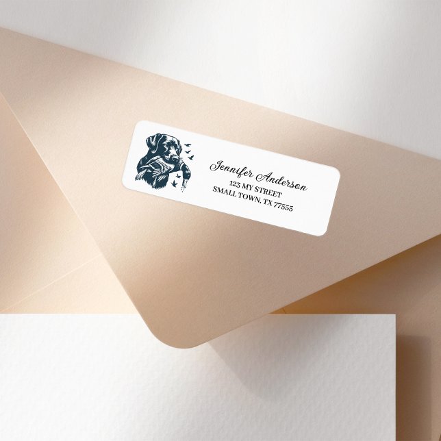 Duck Hunting Dog Address Label (Creator Uploaded)