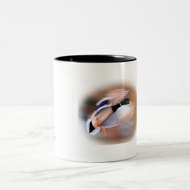 Duck Hunting drake mallard coffee cup (Center)
