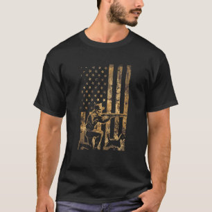 Duck Hunting Enthusiast American Camo Flag Usa Duc T-Shirt