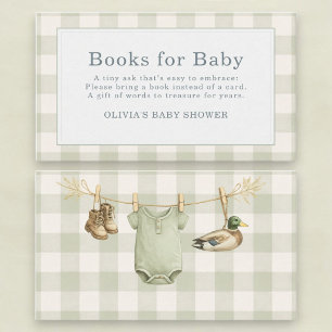 Duck Hunting Gingham Books For Baby  Enclosure Card