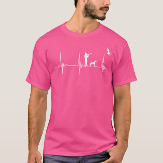 Duck Hunting Heartbeat Ekg Pulseline Wildfowling H T-Shirt