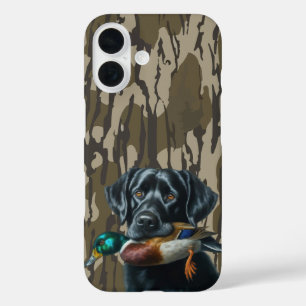 Duck Hunting Labrador Retriever Bottomland Camo iPhone 16 Case