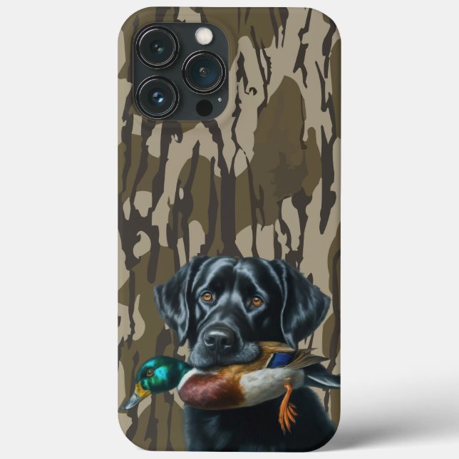 Duck Hunting Labrador Retriever Bottomland Camo Case-Mate iPhone Case (Back)