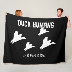 Duck Hunting Mallard Outdoors Sports Hobby Men Fleece Blanket
