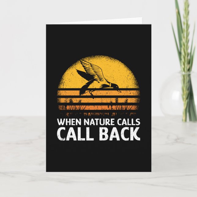 Duck Hunting Nature Card (Front)